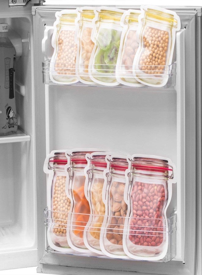 MEXONIC Jar Bottles Bags Jar Pouch for Food Storage Bag or Jar Pouch for Fridge Ziplock Bags Reusable Airtight Seal Storage Bags Leakproof Food Saver Bag (30) - Image 5